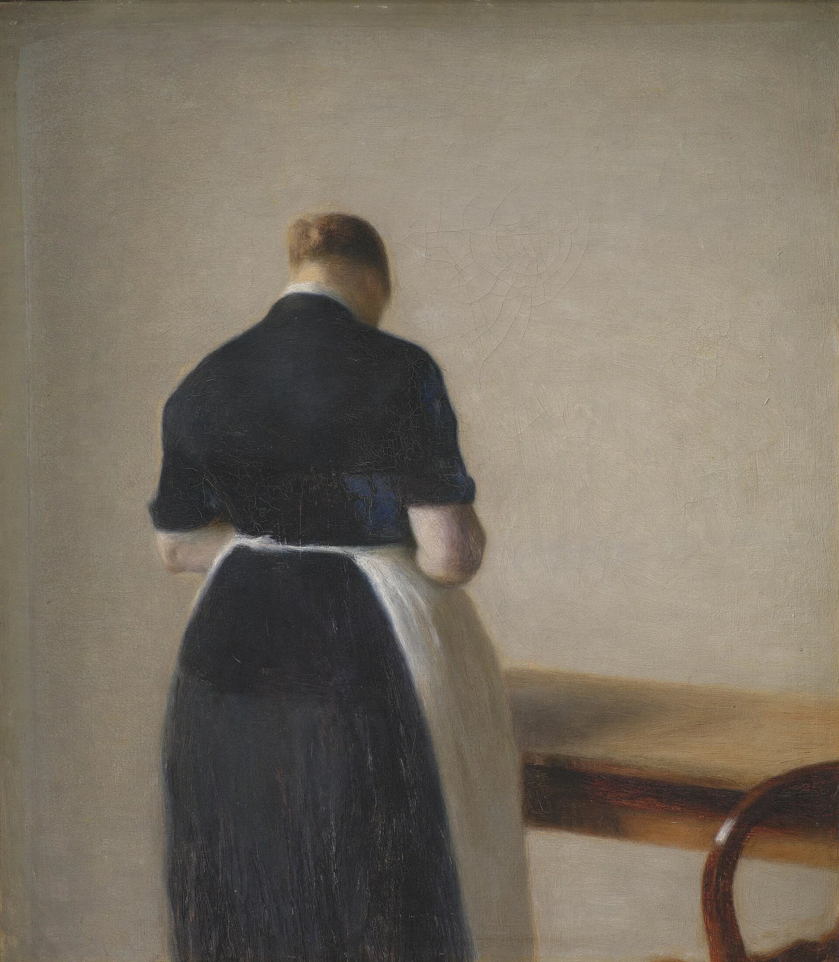 امرأة تُرى من الخلف - Vilhelm Hammershøi