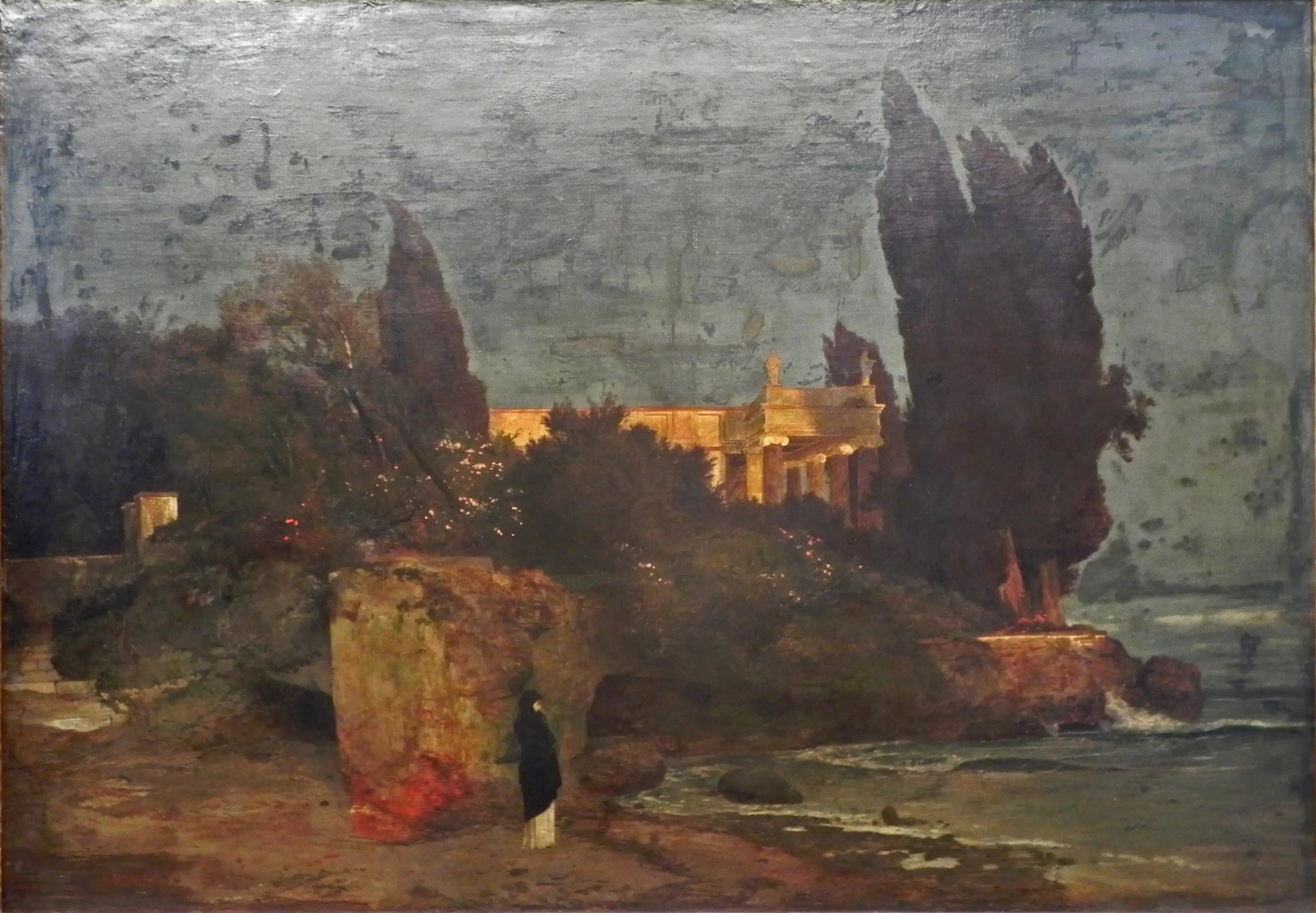 Villa au bord de la mer version I - Arnold Böcklin - Alpha Reproduction