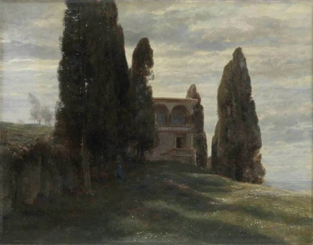 Villa italienne au printemps - Arnold Böcklin image 1 reproduction d’œuvre d’art à l’huile