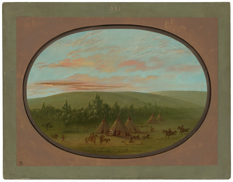 Un village sioux - George Catlin