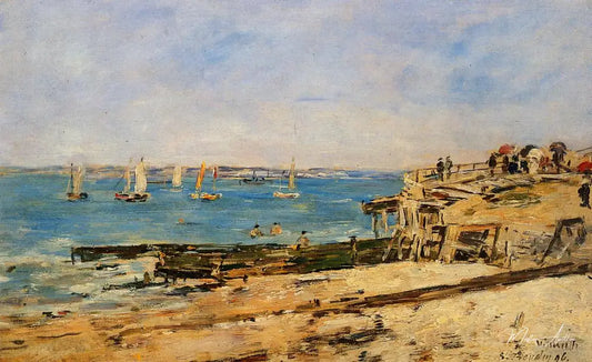 Villerville, le littoral - Eugène Boudin - Reproductions de tableaux et peintures haut de gamme