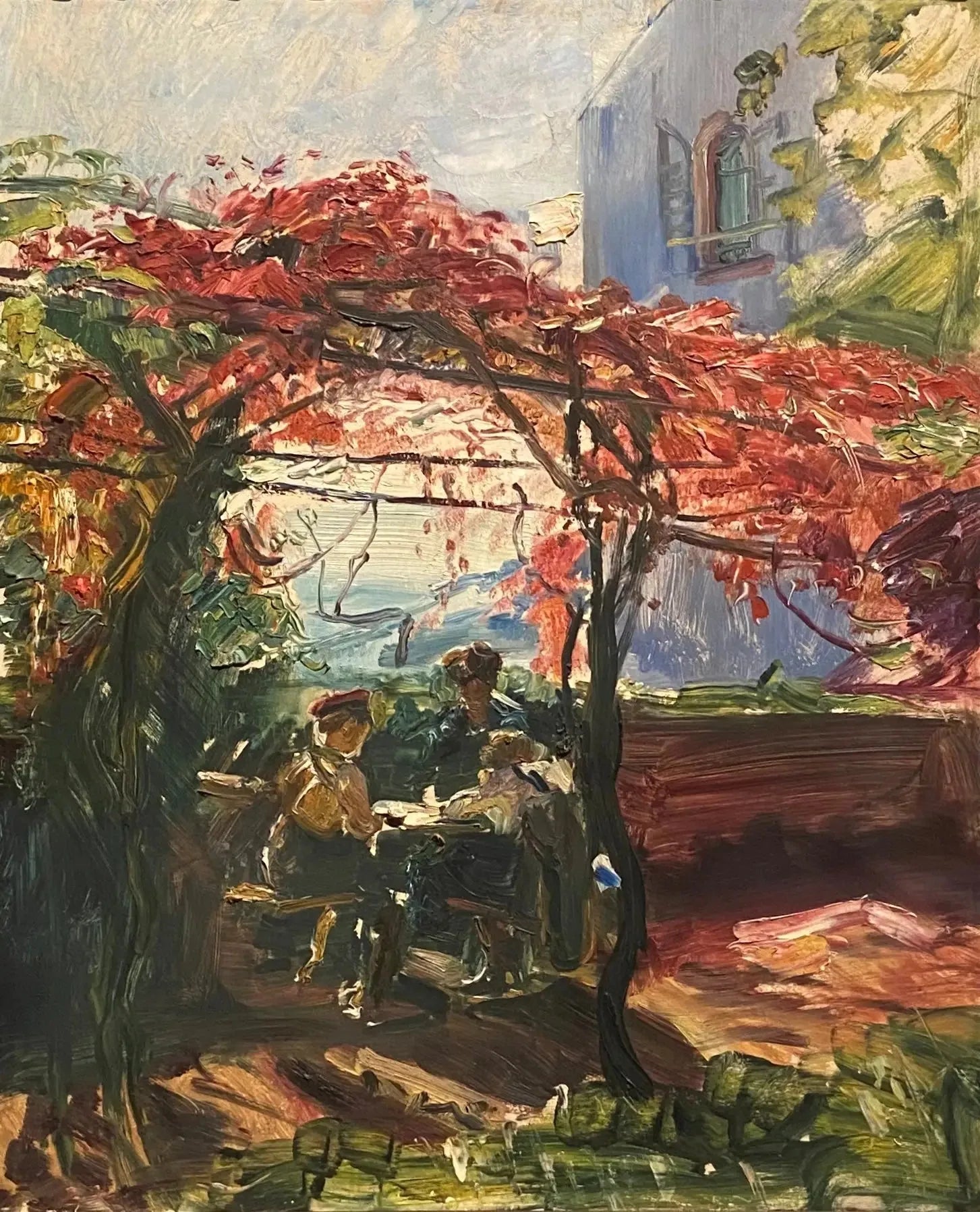 Vine Arbour in Neukastel - Max Slevogt image 1 reproduction de peinture à l’huile