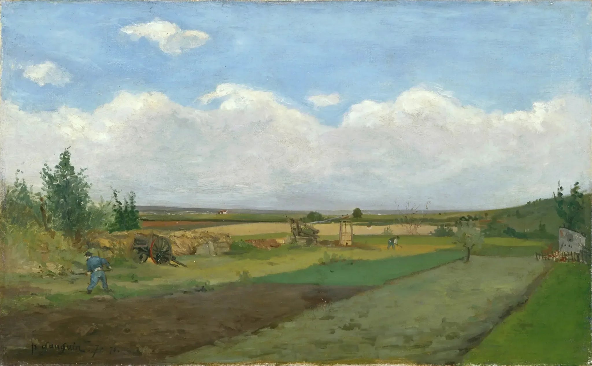 Voyageaux des champs dans la plaine - Paul Gauguin image 1 copie de tableau peinte à la main
