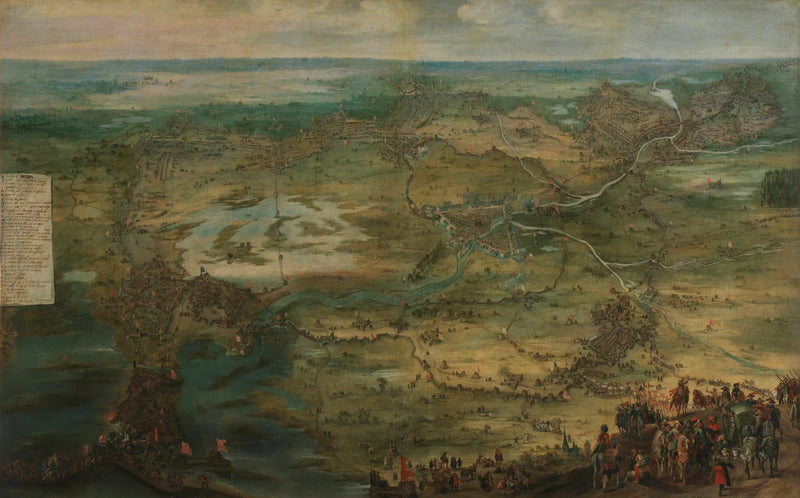 Vue aérienne du siège de Breda - Peeter Snayers