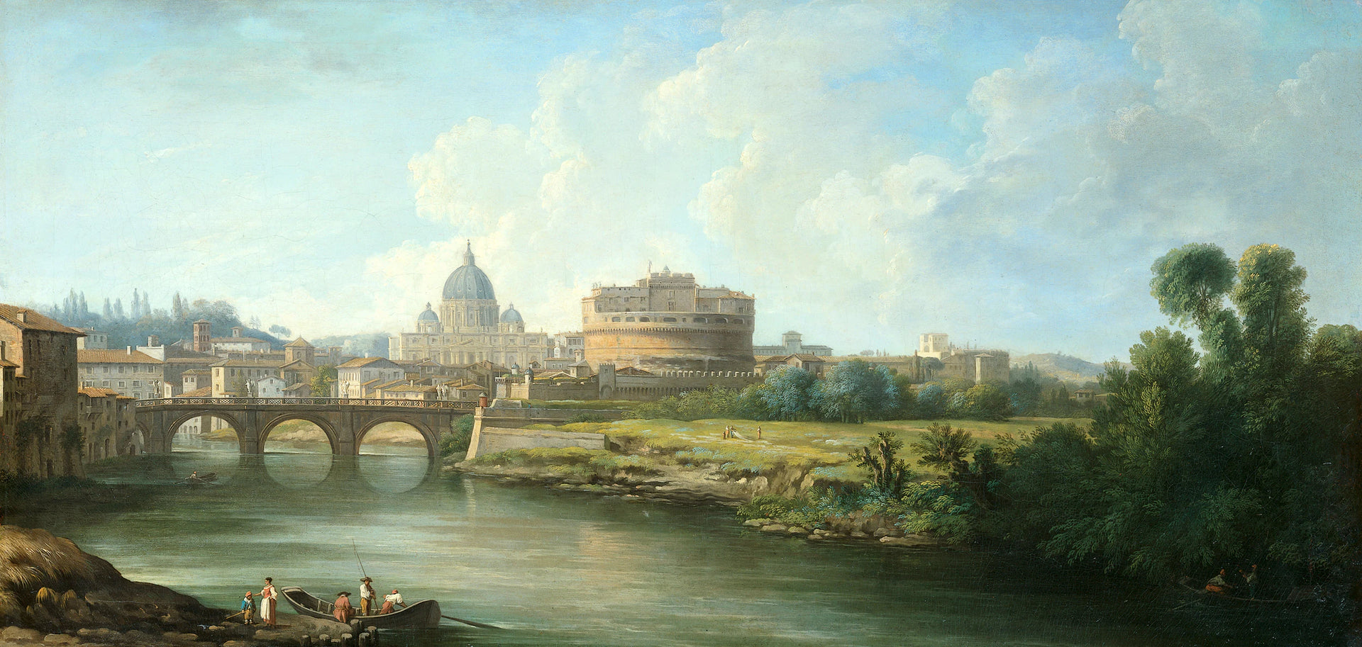 Vue du Château Saint-Ange à Rome - Pierre-Antoine Demachy