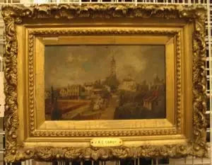 Vue d'une ville - Jean-Baptiste Camille Corot image 1 copie peinte à la main à l’huile