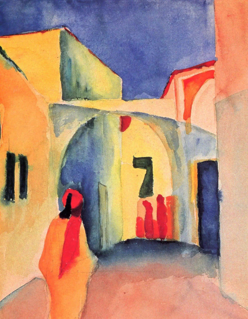 منظر في زقاق - أوغست ماكه