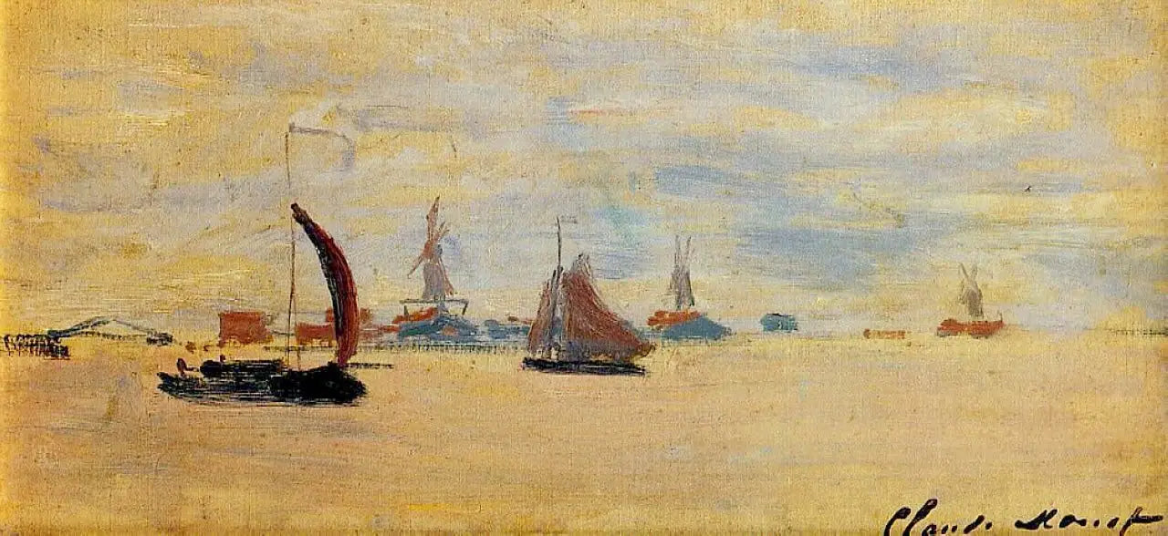 Reproduction du tableau « Vue de la Voorzaan - Claude Monet » par Alpha Reproduction en peinture à l’huile