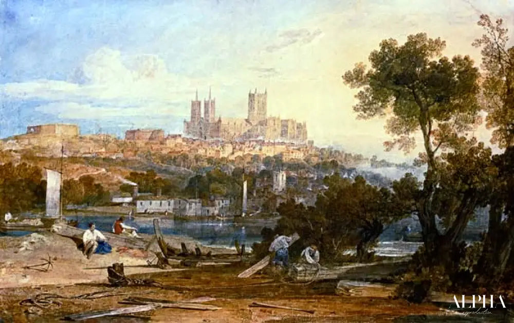 Vue de Lincoln - William Turner - Reproductions de tableaux et peintures haut de gamme