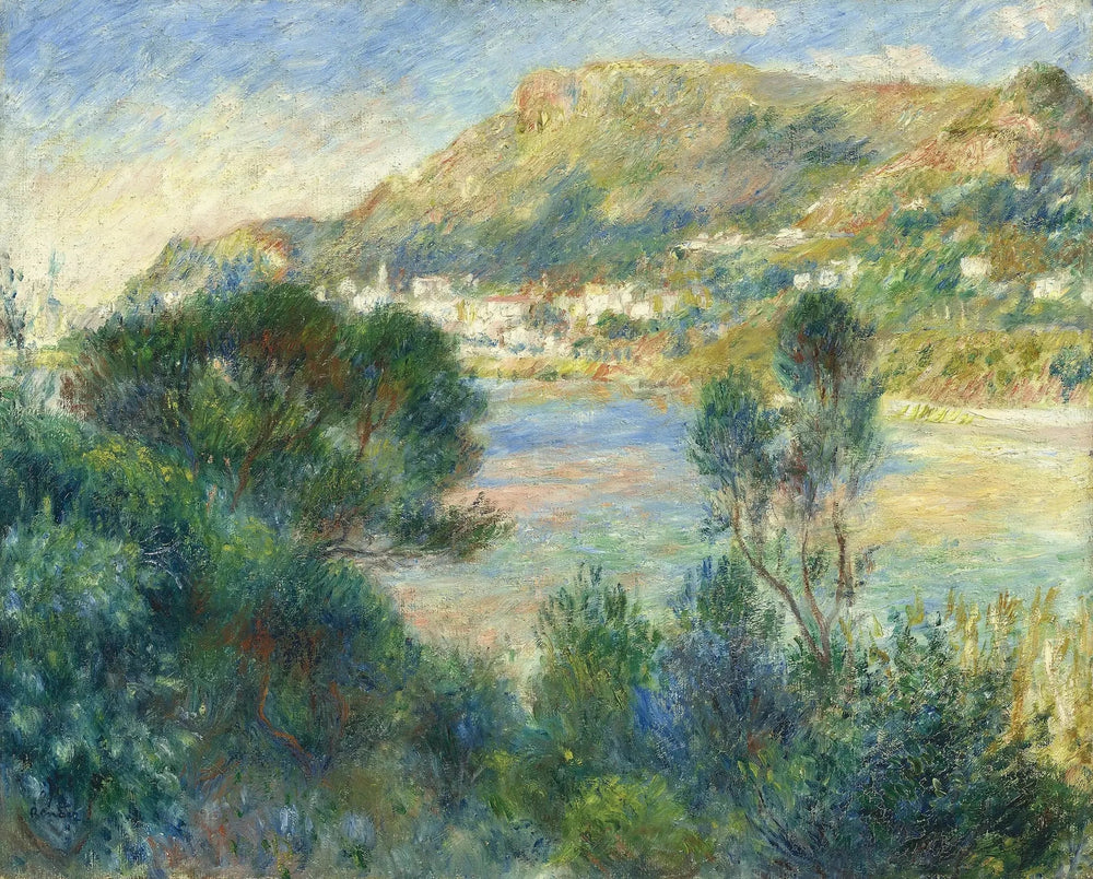 Vue de Monte Carlo depuis le Cap Martin - Pierre-Auguste Renoir image 1 copie peinte à la main à l’huile