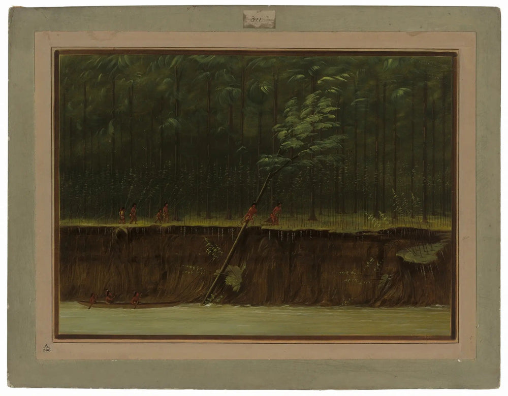 Vue du Bas-Mississippi - George Catlin image 1 reproduction artisanale de tableau