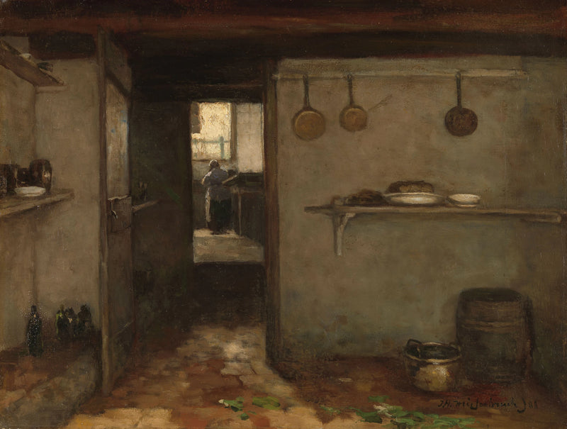 Vue du sous-sol de la maison de Weissenbruch à La Haye - Johan Hendrik Weissenbruch