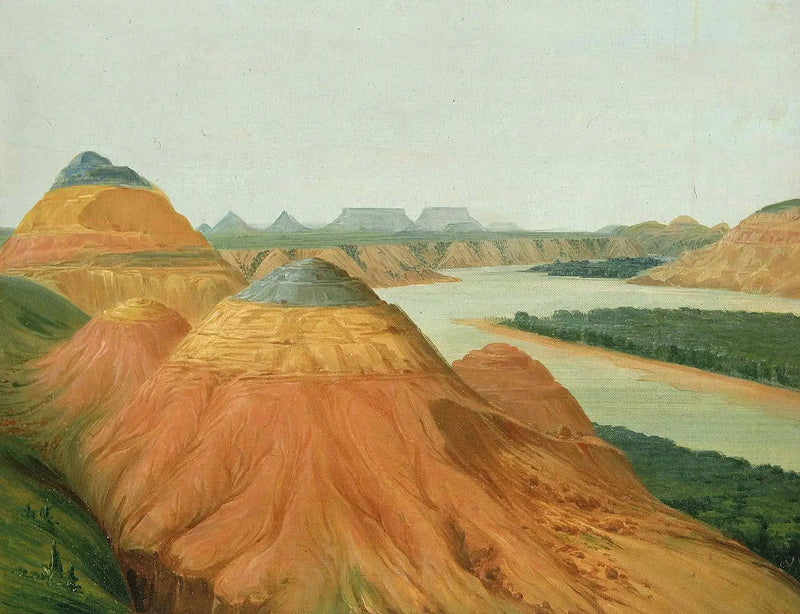 منظر على الBig Bend من نهر الميسوري العلوي - جورج كاتلين