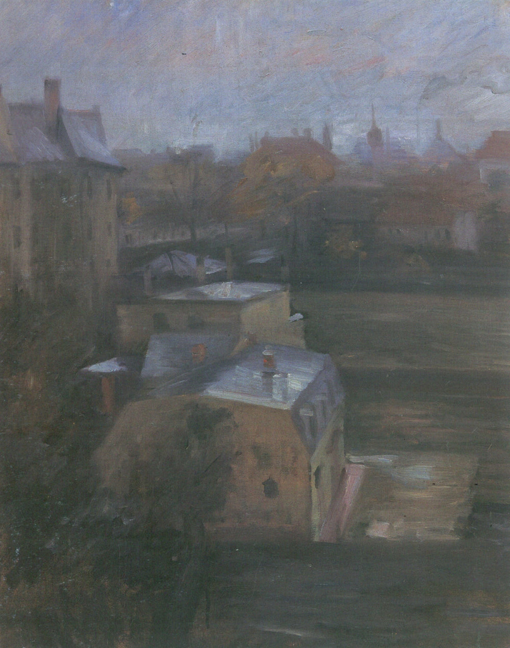 Vue sur les toits - Lovis Corinth image 1 reproduction artisanale de tableau