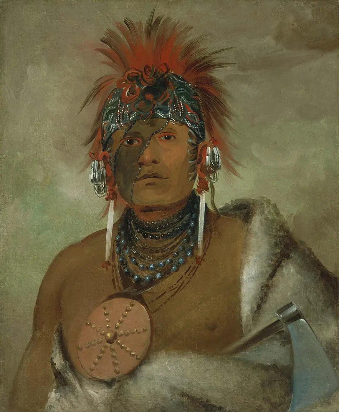 Wá-hón-ga-shee No Fool un grand idiot - George Catlin - Alpha Reproduction
