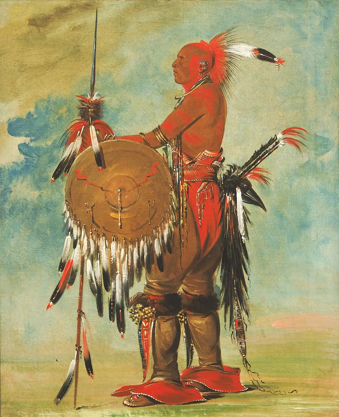 Wáh-pa-ko-lás-kuk la piste de l’ours - George Catlin - Alpha Reproduction