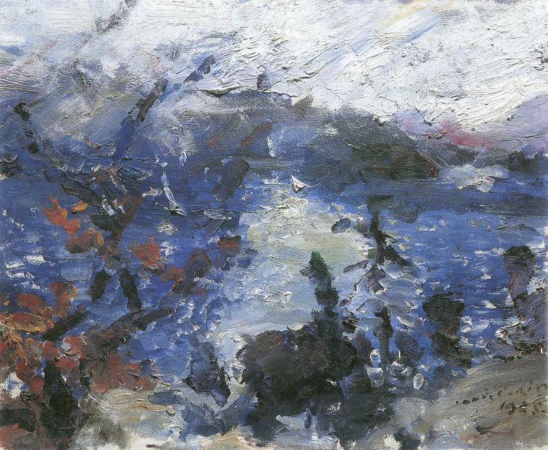 Walchensee, Berge in Wolken - Lovis Corinth