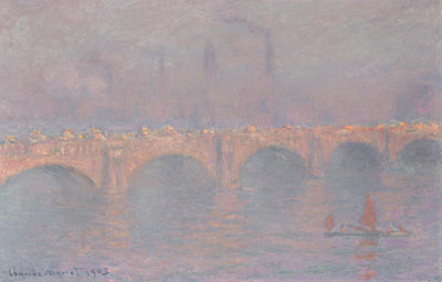 Reproduction du tableau « Waterloo Bridge, soleil voilé - Claude Monet » par Alpha Reproduction en peinture à l’huile