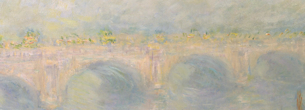 Détail des arches et de la circulation lumineuse sur Waterloo Bridge W1593 de Claude Monet
