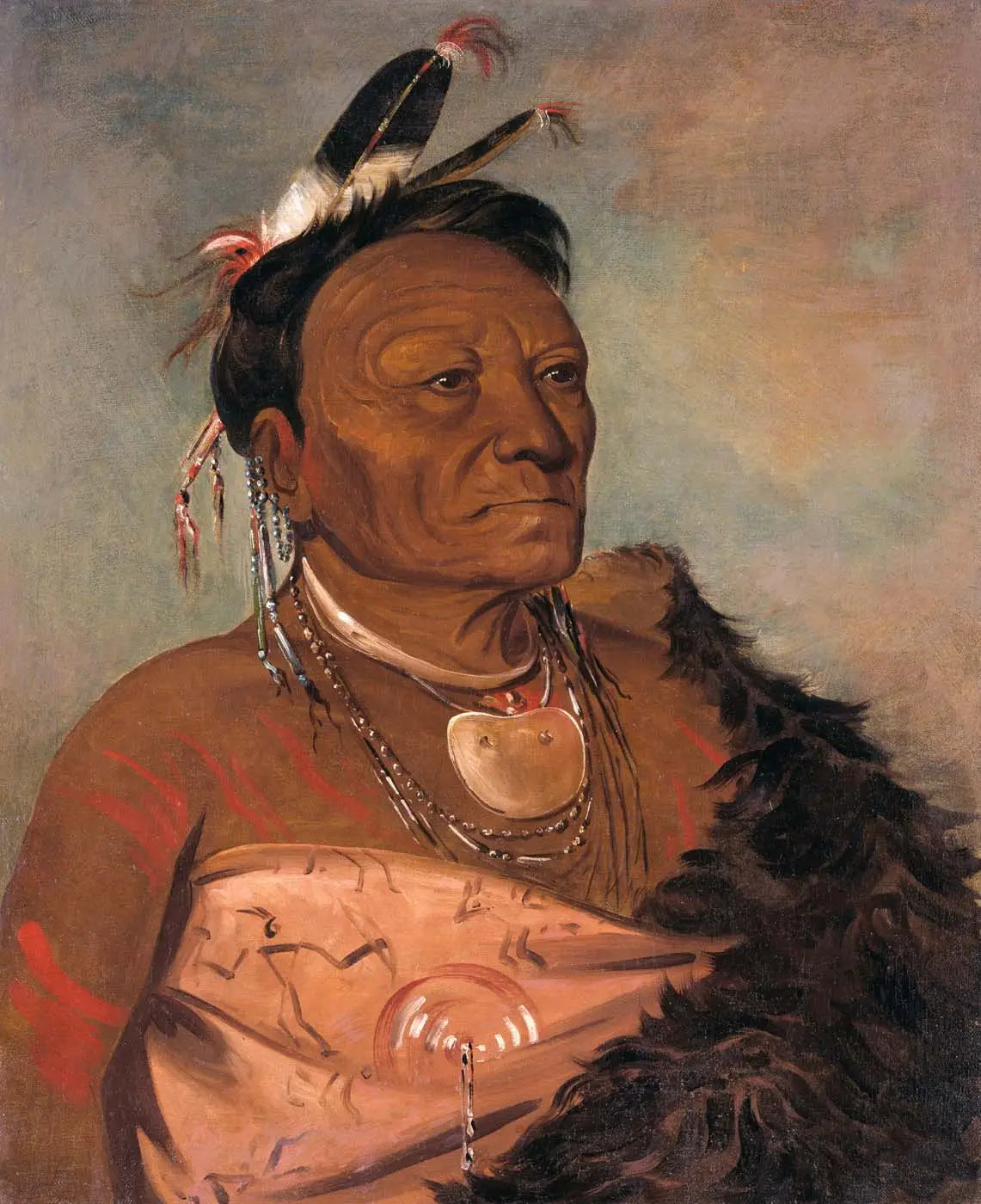 Wee-tá-ra-shá-ro chef de la tribu - George Catlin - Alpha Reproduction