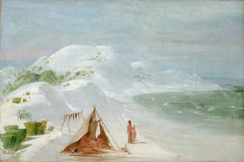 White Sand Bluffs, على جزيرة سانتا روزا، بالقرب من بنساكولا - جورج كاتلين