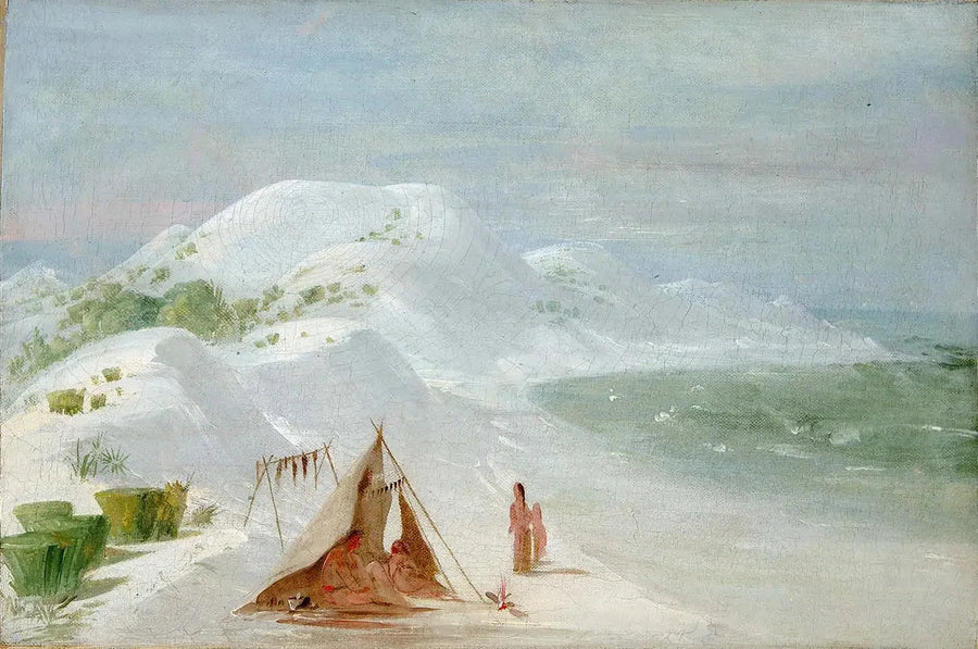 White Sand Bluffs, على جزيرة سانتا روزا، بالقرب من بنساكولا - جورج كاتلين