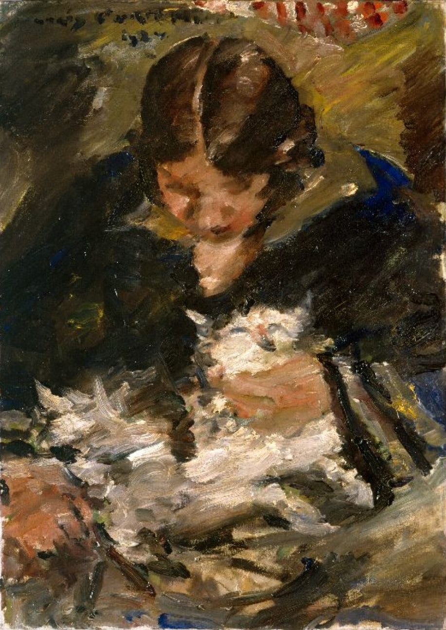 Wilhelmine mit Katze - Lovis Corinth