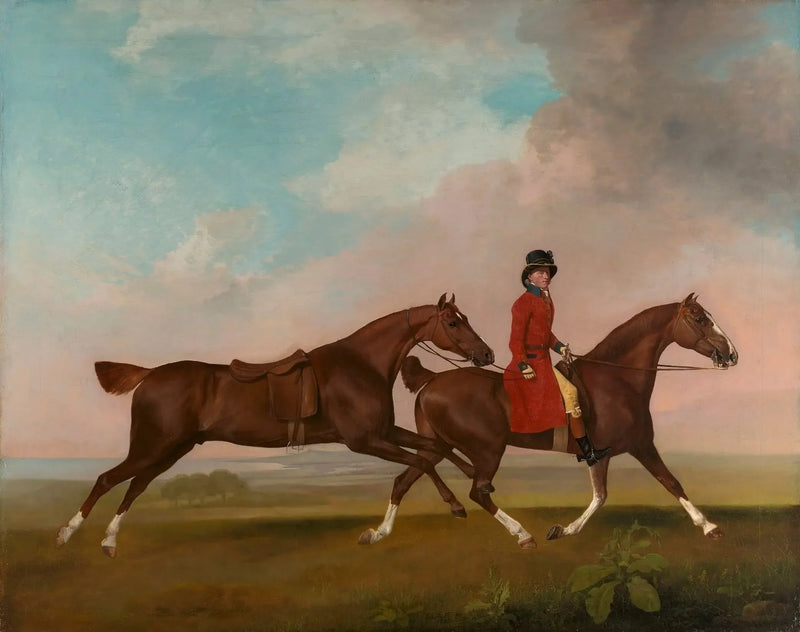 ويليام أندرسون مع حصانين للركوب - جورج ستوبس