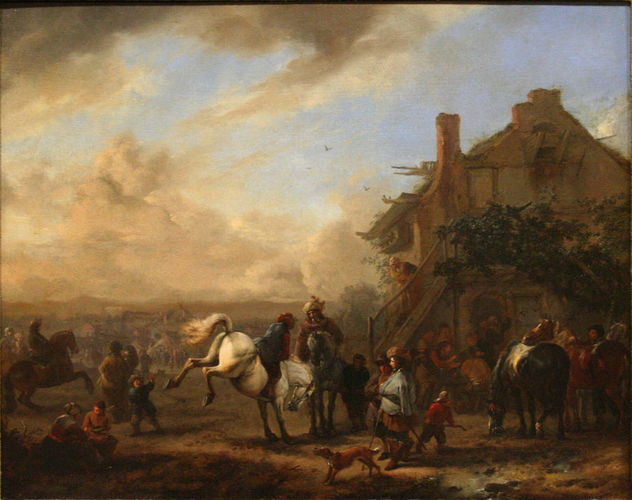Marché aux chevaux et bovins - Philips Wouwerman