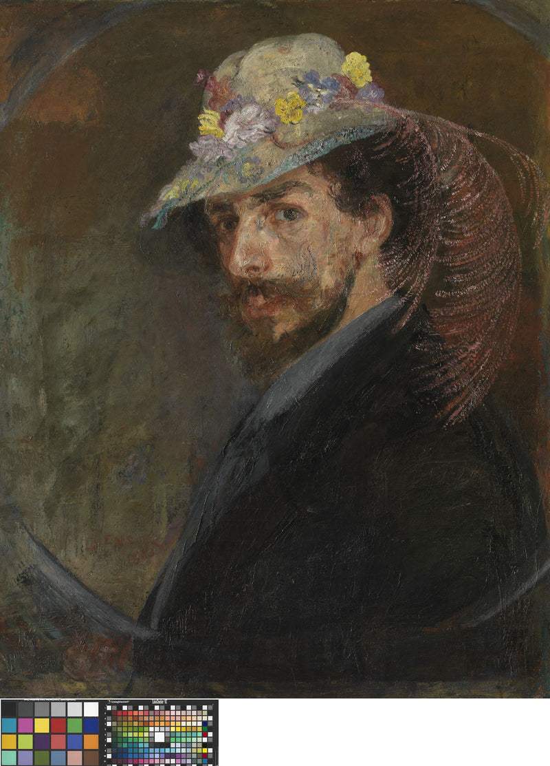 Autoportrait au chapeau fleuri - James Ensor